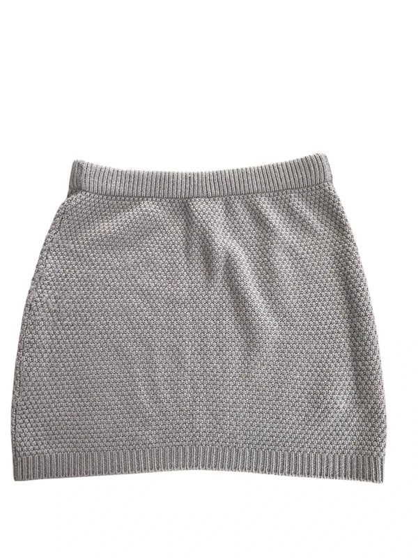 Mini gonna di maglia con trecce
