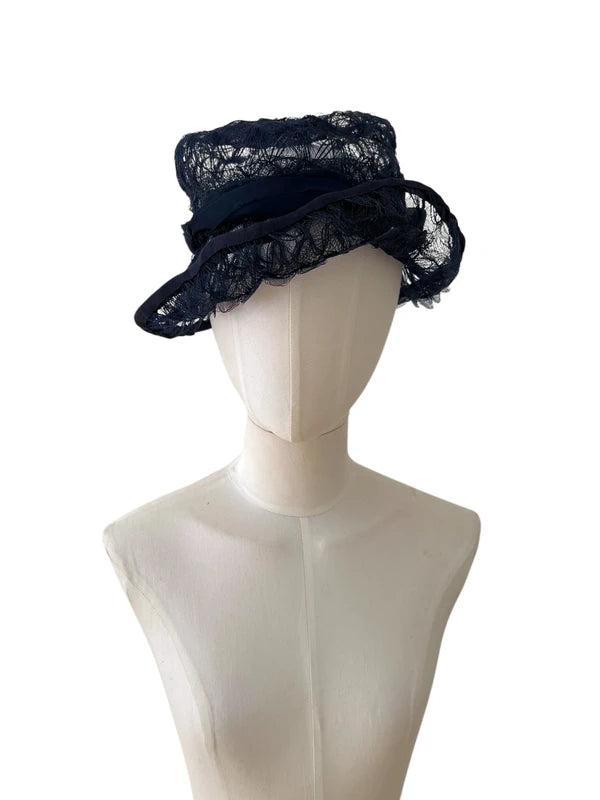 Cappello blu scuro vintage