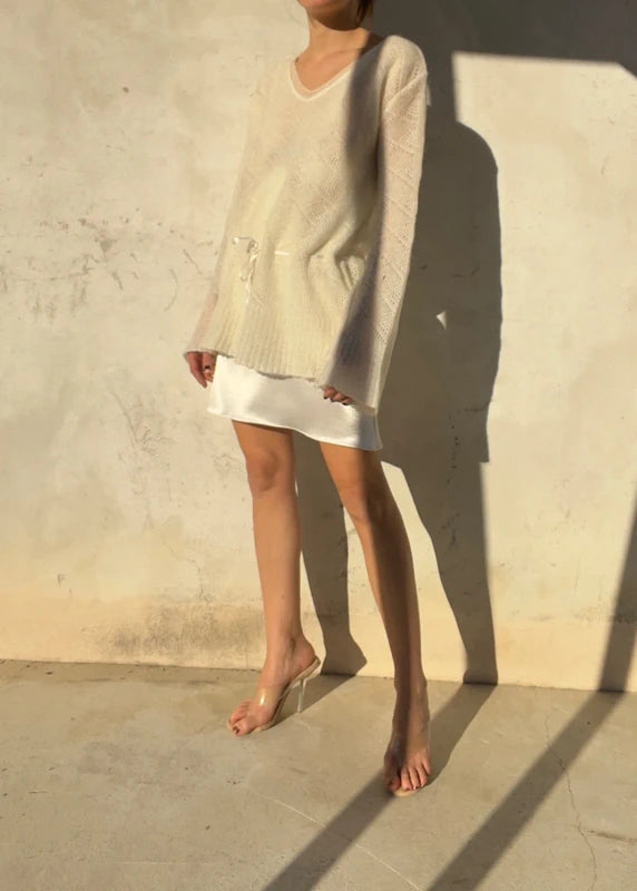 Maglione leggero panna
