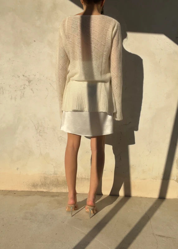 Maglione leggero panna