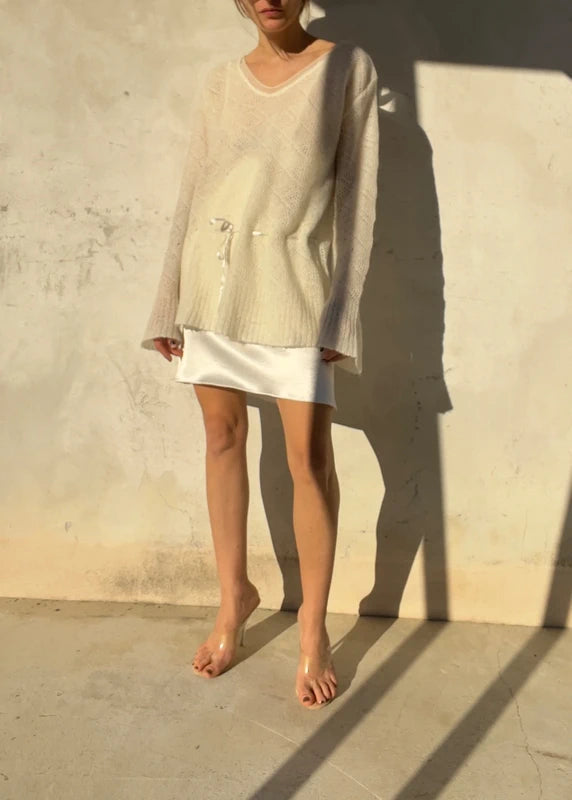 Maglione leggero panna