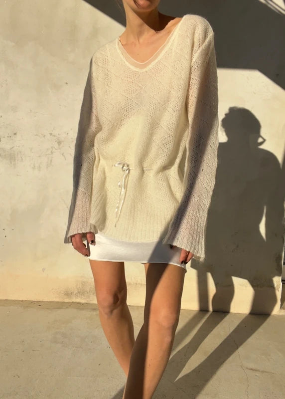 Maglione leggero panna