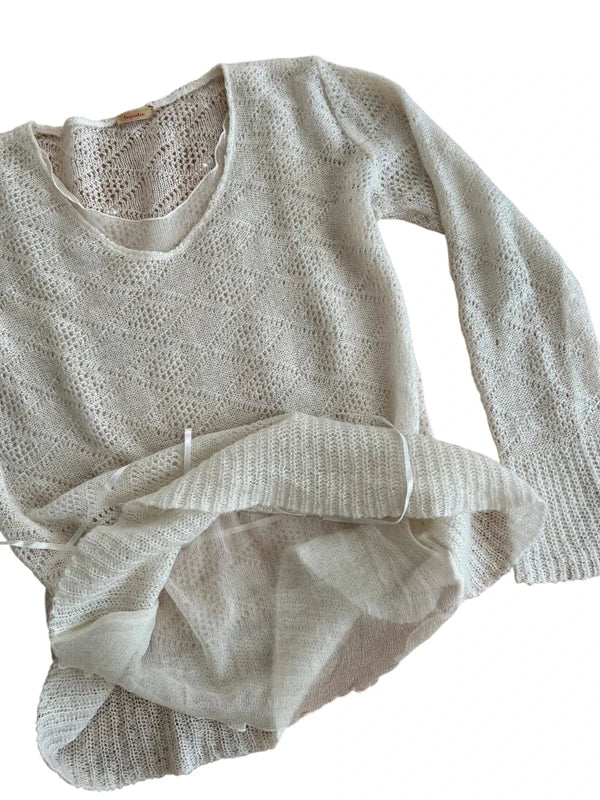 Maglione leggero panna
