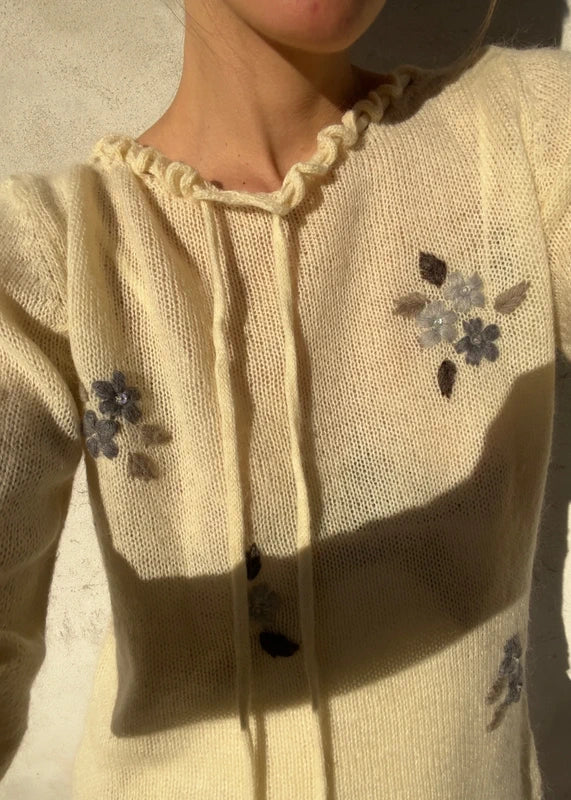 Maglione vintage ricamato