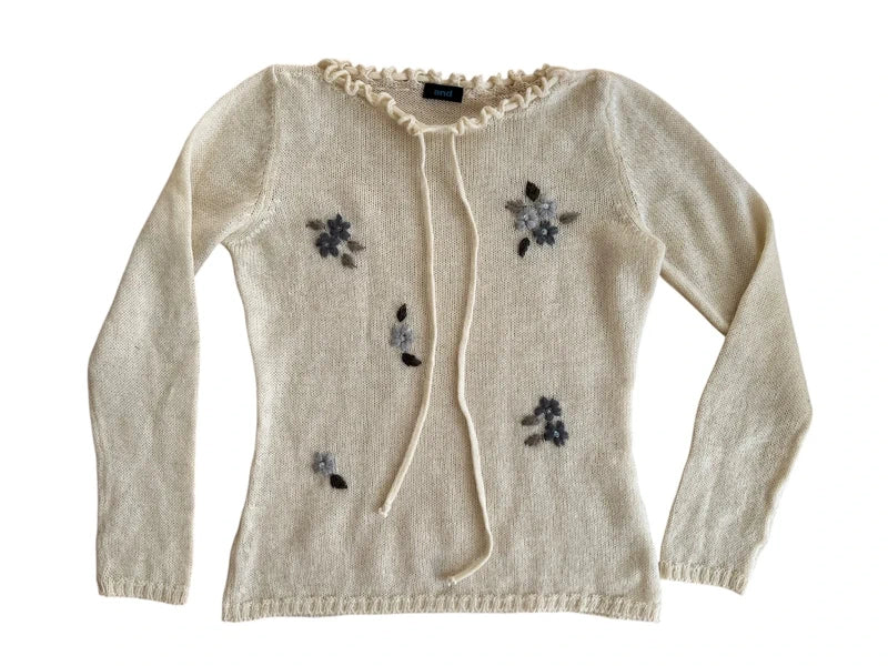 Maglione vintage ricamato