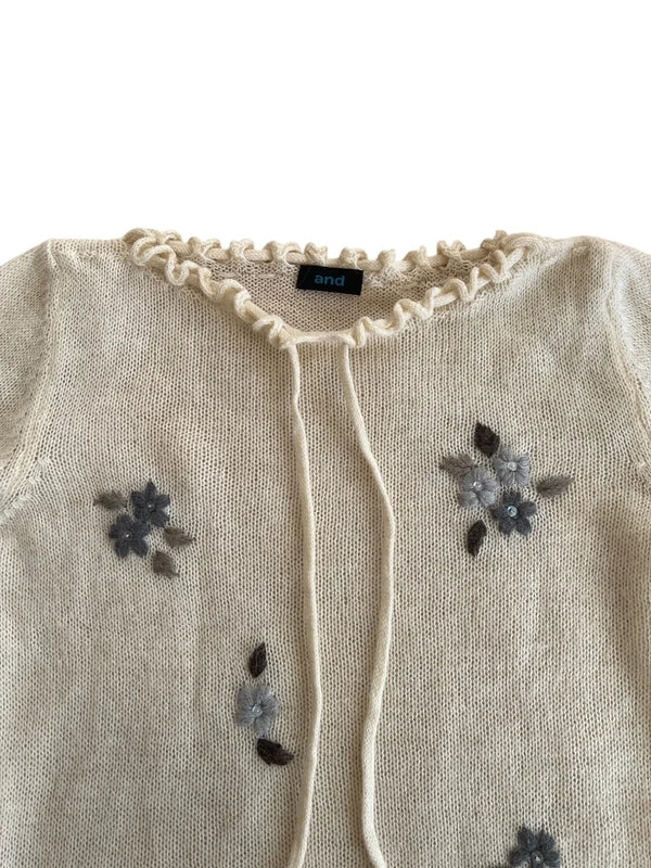 Maglione vintage ricamato