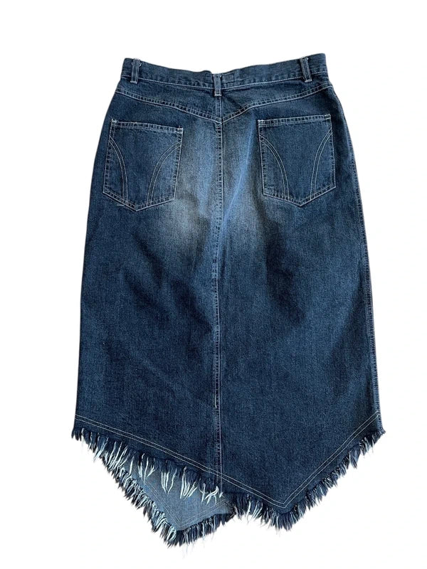 Gonna denim asimmetrica