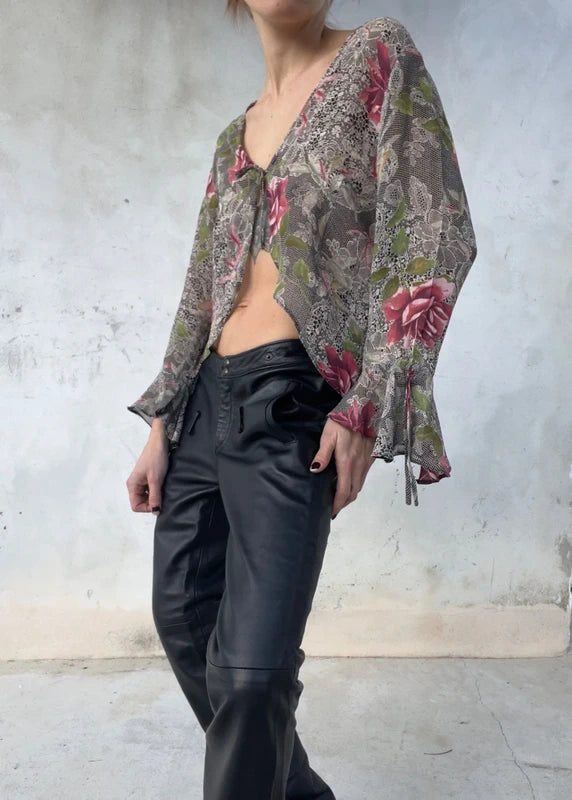 Top vintage stampato