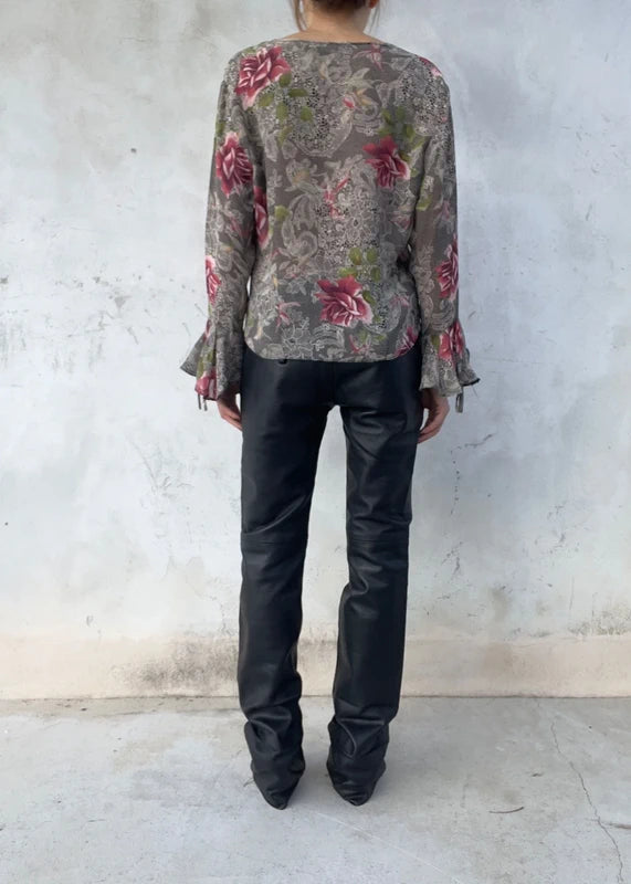 Top vintage stampato