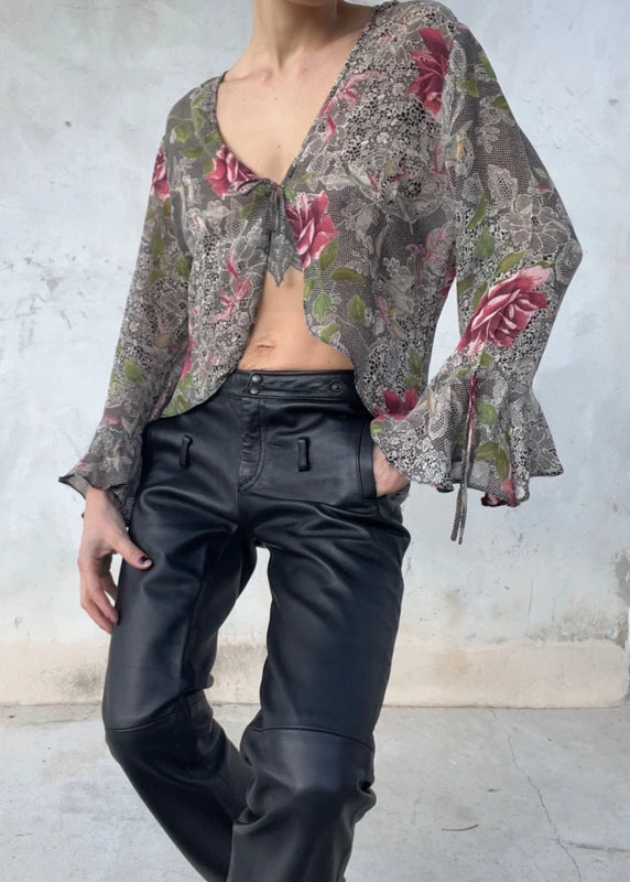 Top vintage stampato