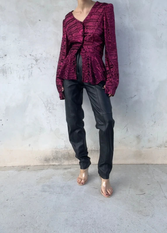 Top vintage lurex fuchsia
