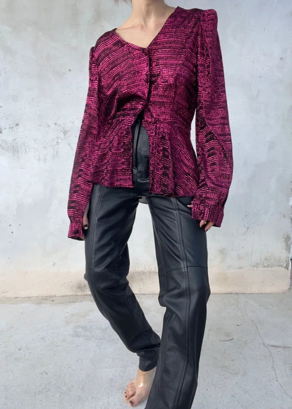 Top vintage lurex fuchsia