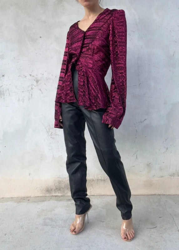Top vintage lurex fuchsia