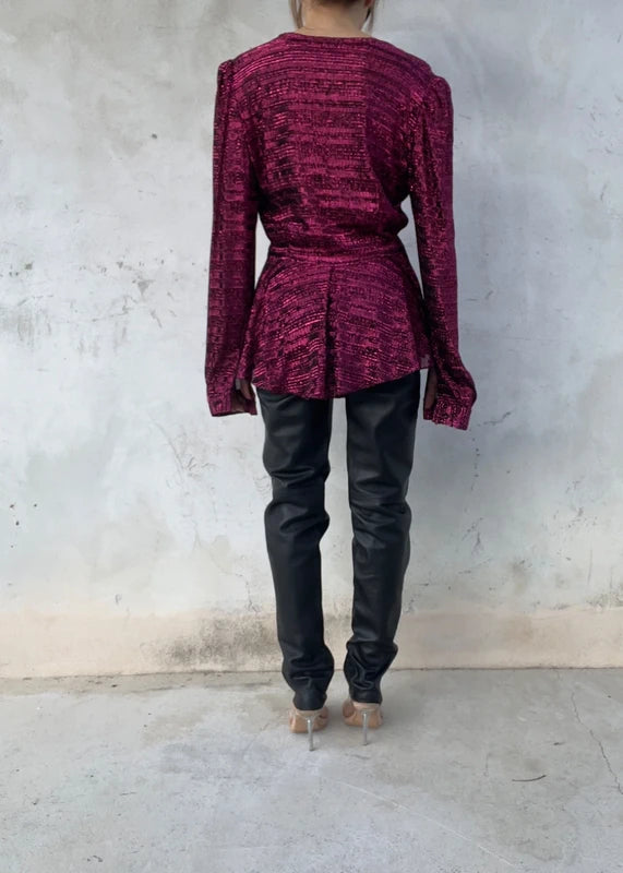 Top vintage lurex fuchsia