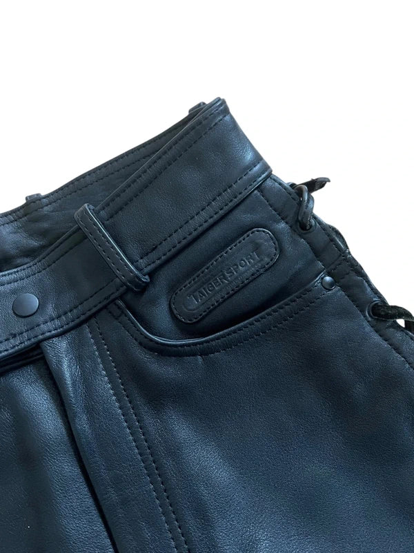 Pantaloni lacci stile motor bike neri