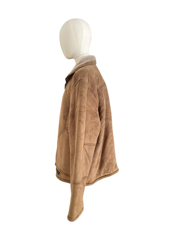 Shearling in misto lana caramello