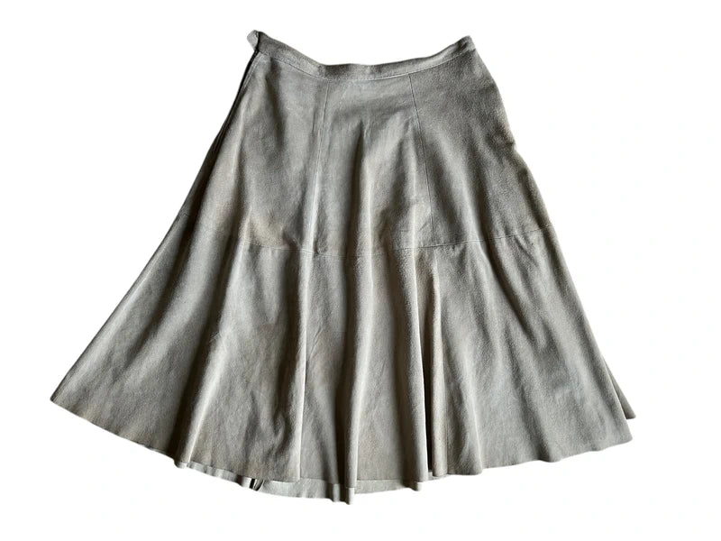 Gonna a ruota in suede vintage