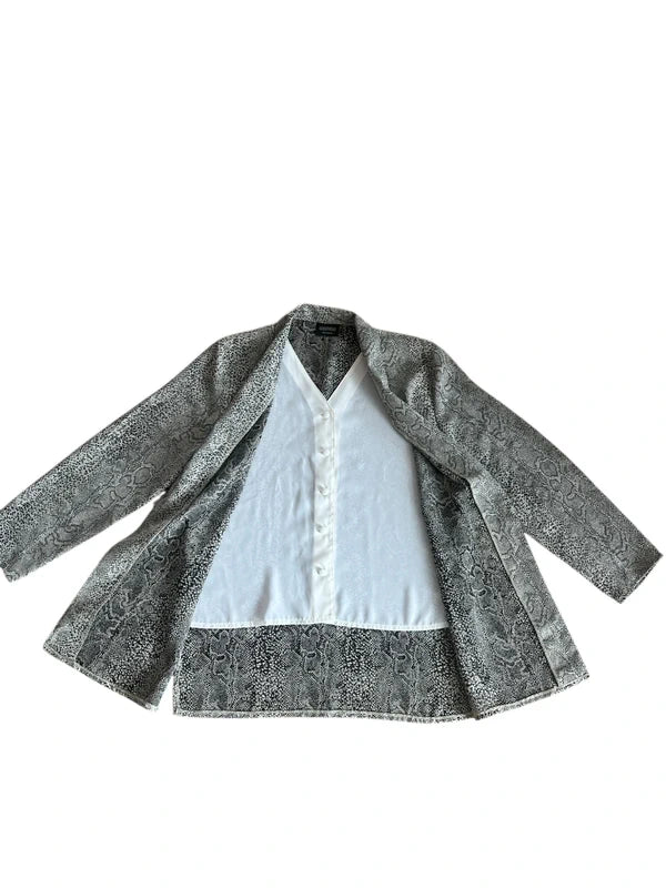 Giacca grigia leggera vintage pitone