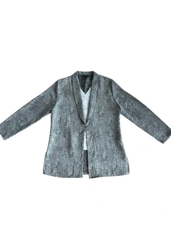 Giacca grigia leggera vintage pitone