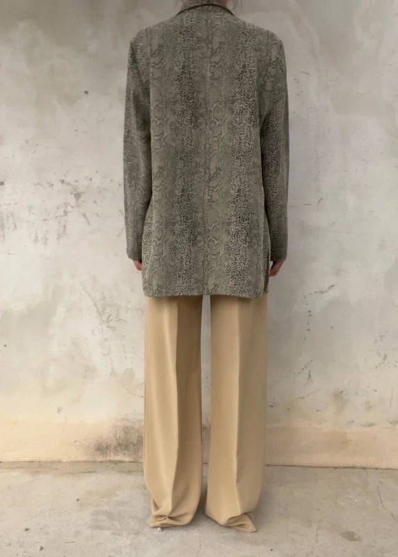 Giacca grigia leggera vintage pitone
