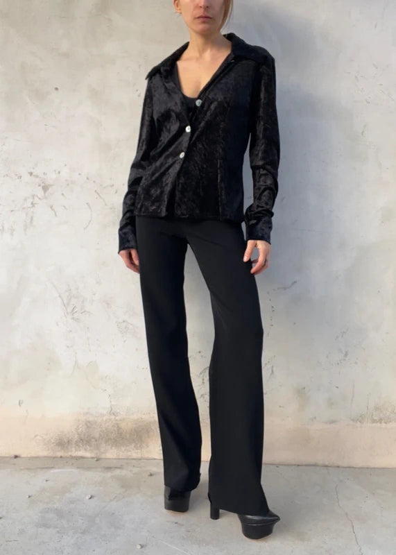 Camicia ciniglia nera