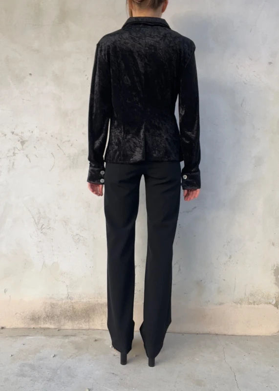Camicia ciniglia nera