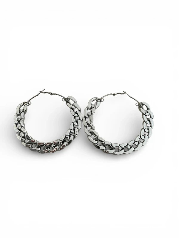 Orecchini tondi con strass