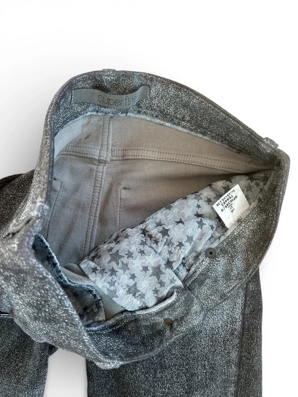 Pantalone simil suede effetto distressed/ invecchiato