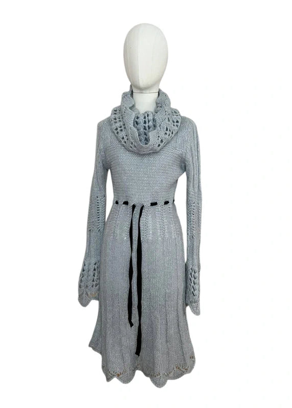 Abito mohair grigio invernale cozy romantico