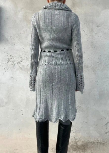 Abito mohair grigio invernale cozy romantico