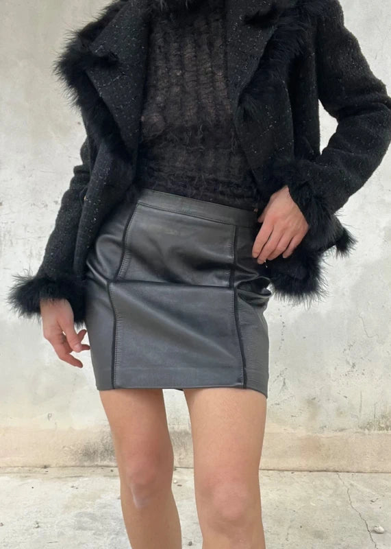 Minigonna in pelle