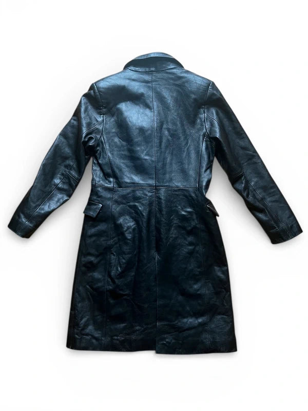 Trench vera pelle nero