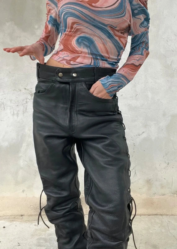 Pantaloni Motor Bike style con lacci