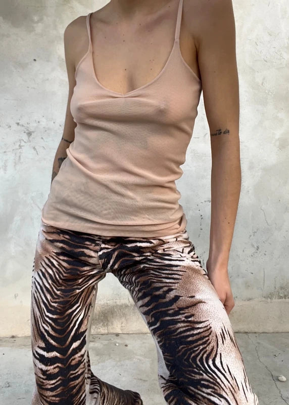 Mesh top color carne