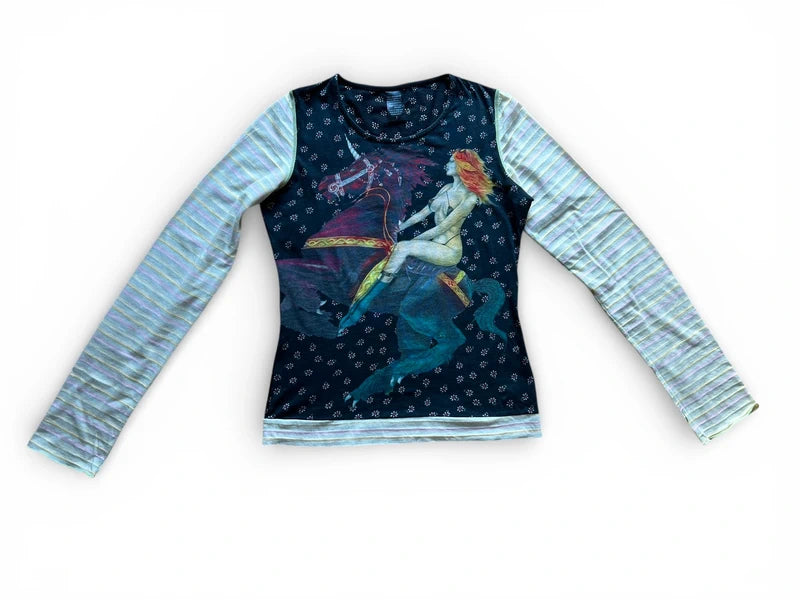 Rara T-shirt Custo Barcelona con unicorno