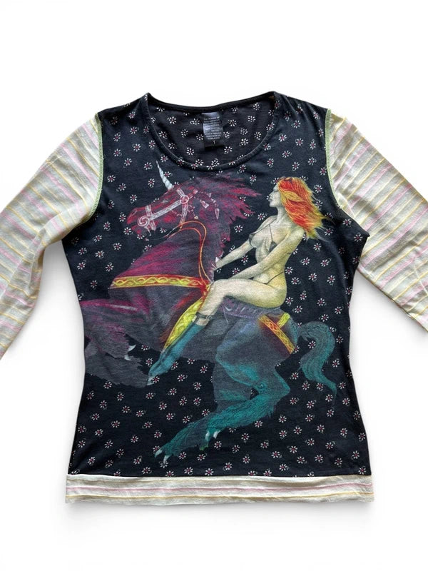 Rara T-shirt Custo Barcelona con unicorno