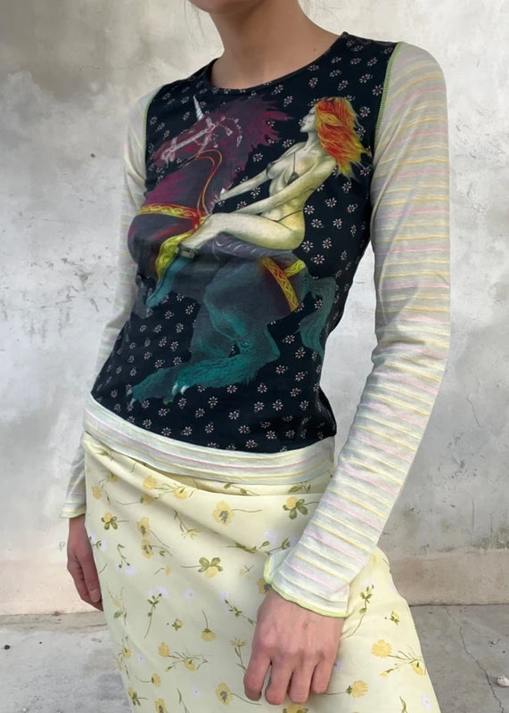 Rara T-shirt Custo Barcelona con unicorno
