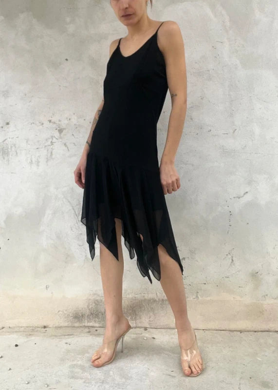 Abito Fairy estivo misto seta nero