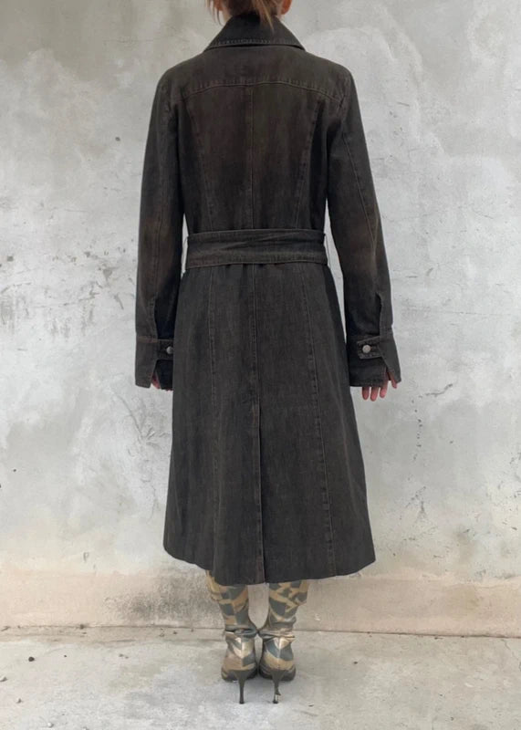 Denim trench