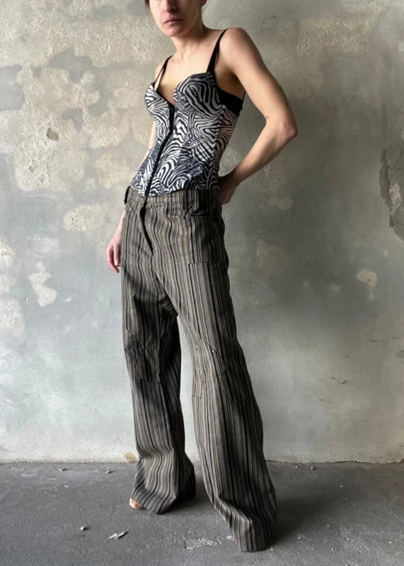 Corsetto zebra con lacci sul davanti