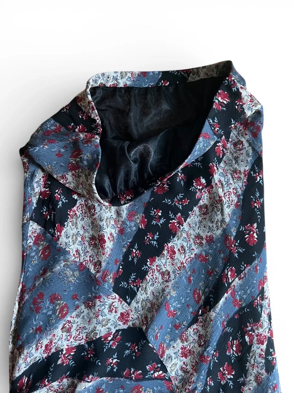 Gonna estiva asimmetrica con stampa floreale
