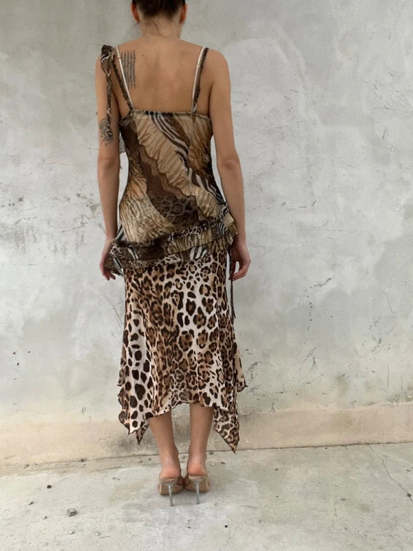 Top leggero Mix stampe animalier