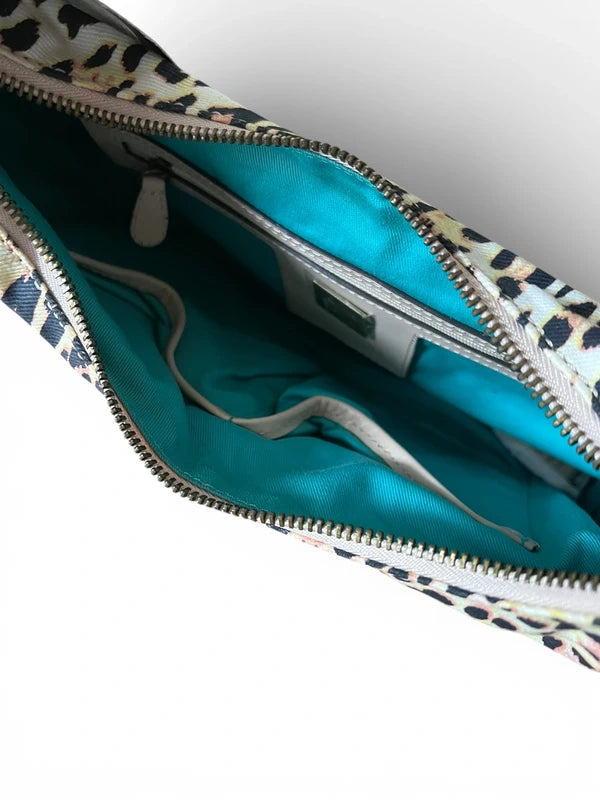 Borsa a spalla Just Cavalli con stampa leopardata - Logo borchiato, cinturino beige, Y2K Glam