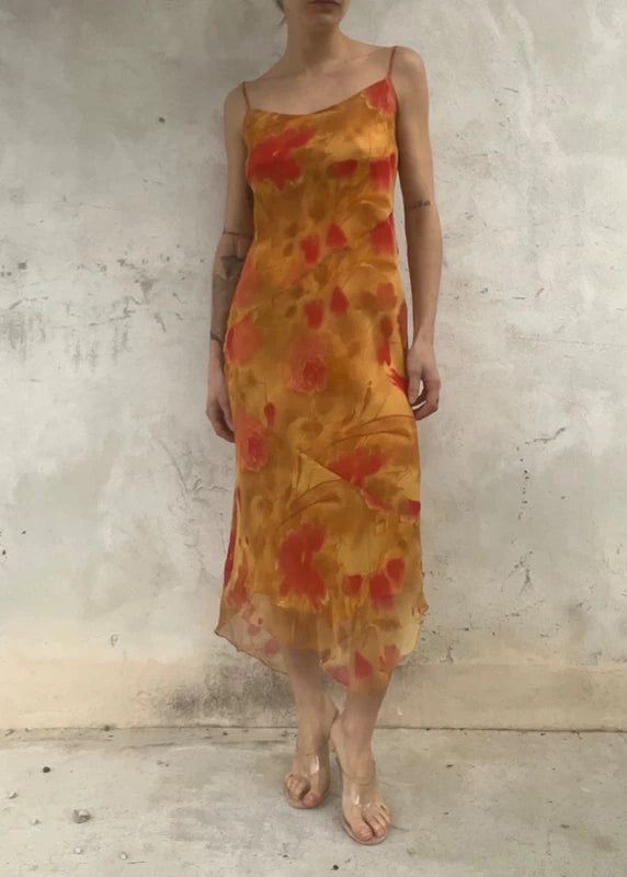 Abito 100% Seta lungo vintage