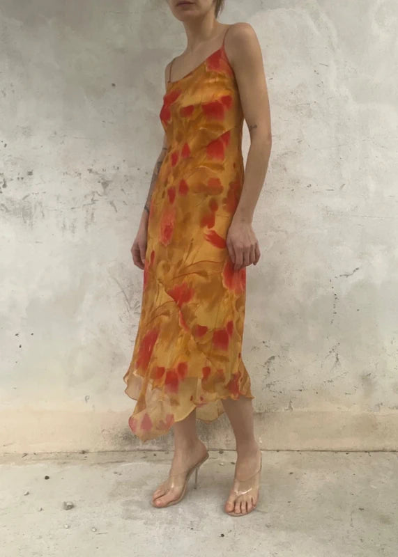 Abito 100% Seta lungo vintage