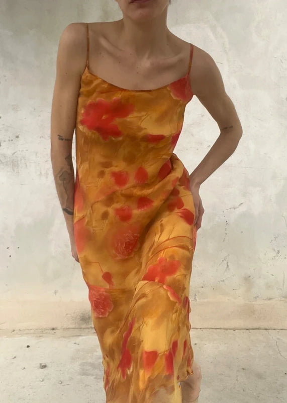 Abito 100% Seta lungo vintage