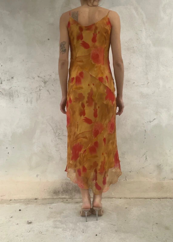 Abito 100% Seta lungo vintage