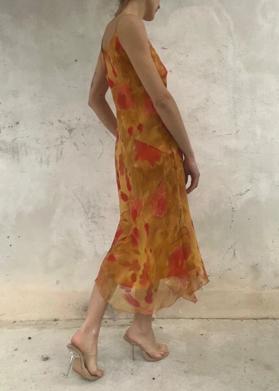 Abito 100% Seta lungo vintage