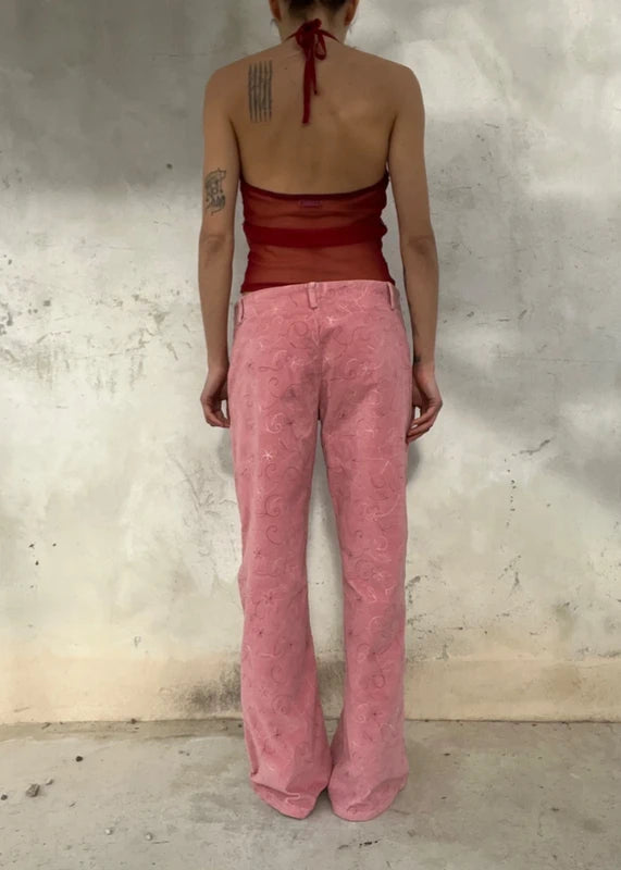 Top burgundy con paillettes