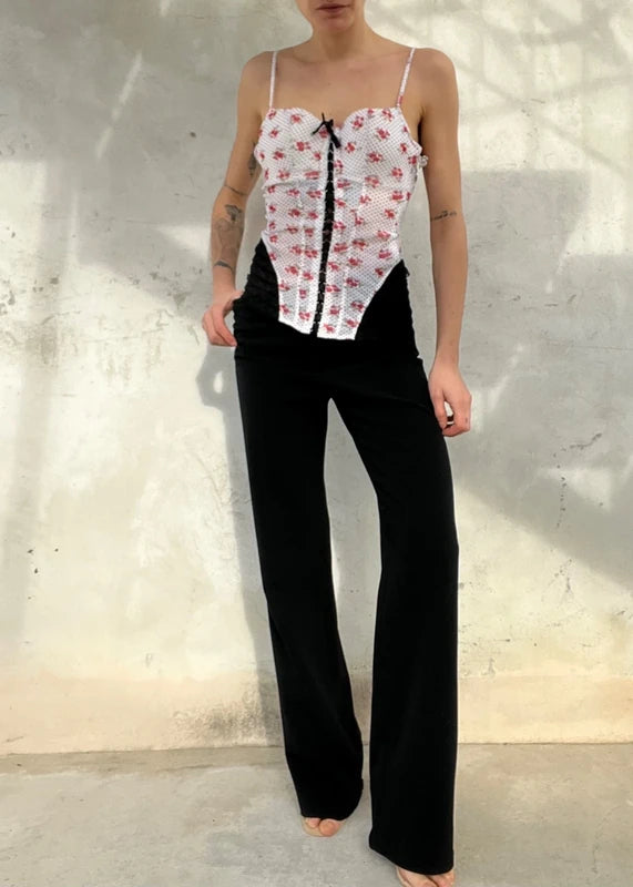Corpetto Intimissimi con fiori e pizzo